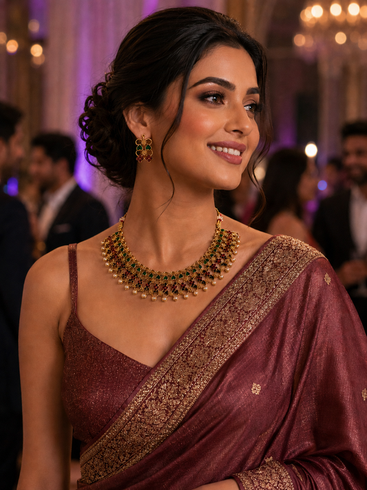 Ritvi Gold Neckless Set