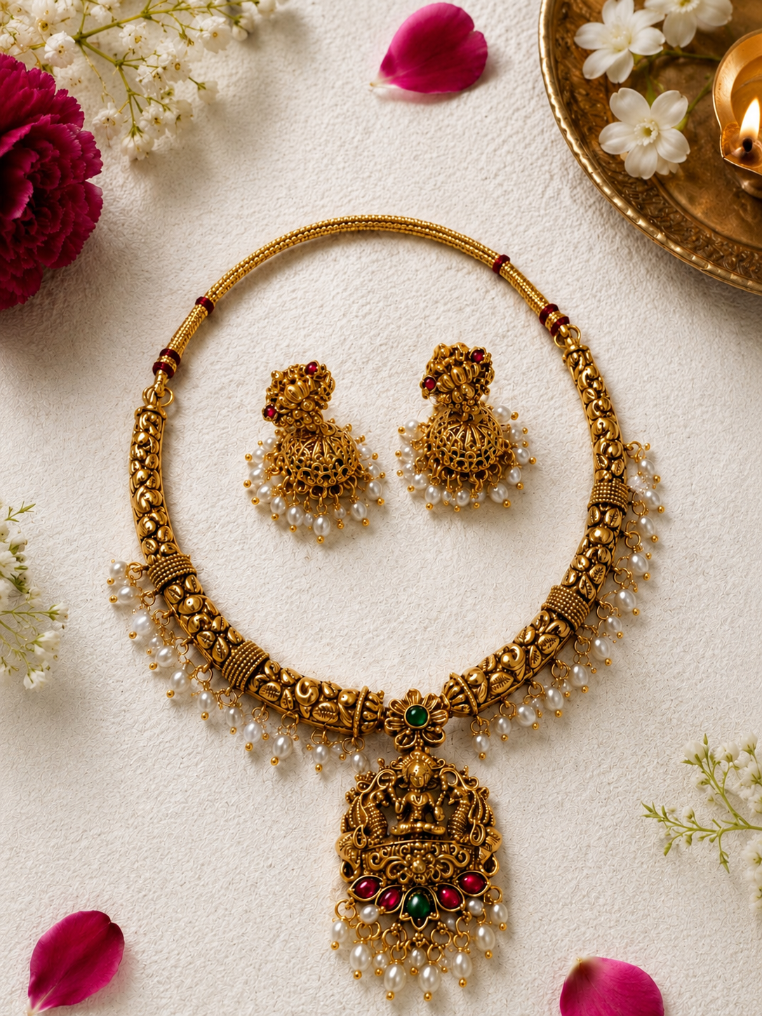 Shree Lakhsmi Gold Neckless Set