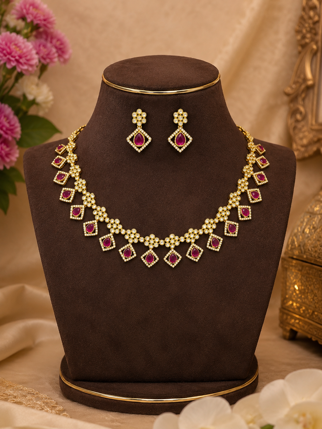 Mahima Ruby Neckless Set