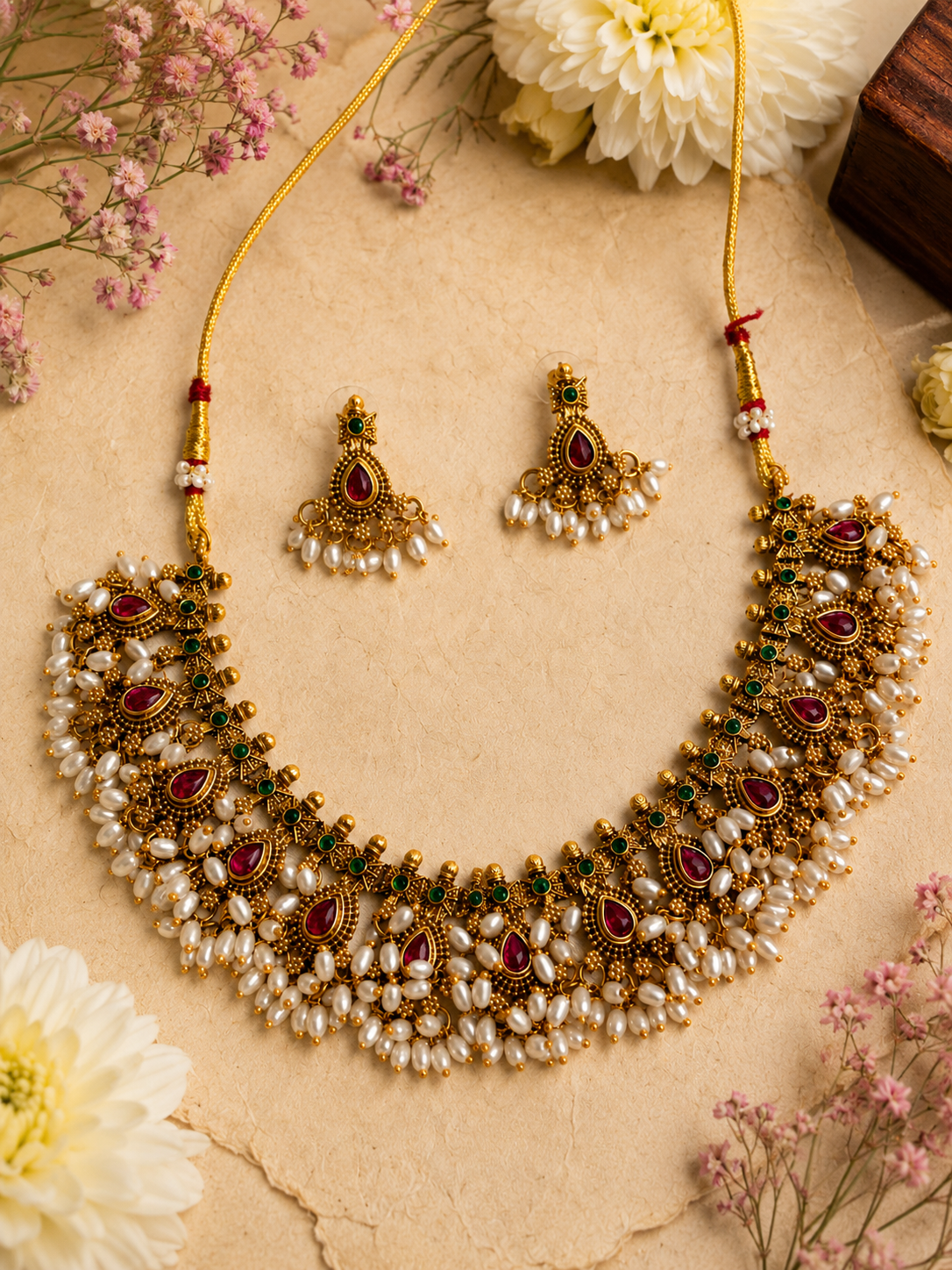 Manohari Gold Neckless Set