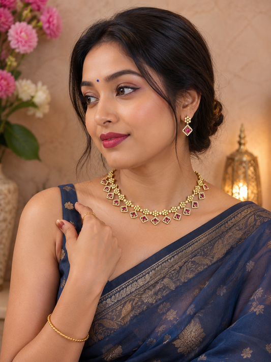 Mahima Ruby Neckless Set