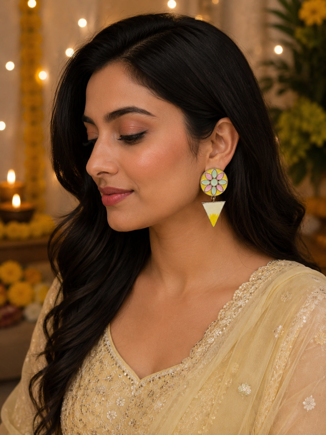 Oindrila Silver Earrings