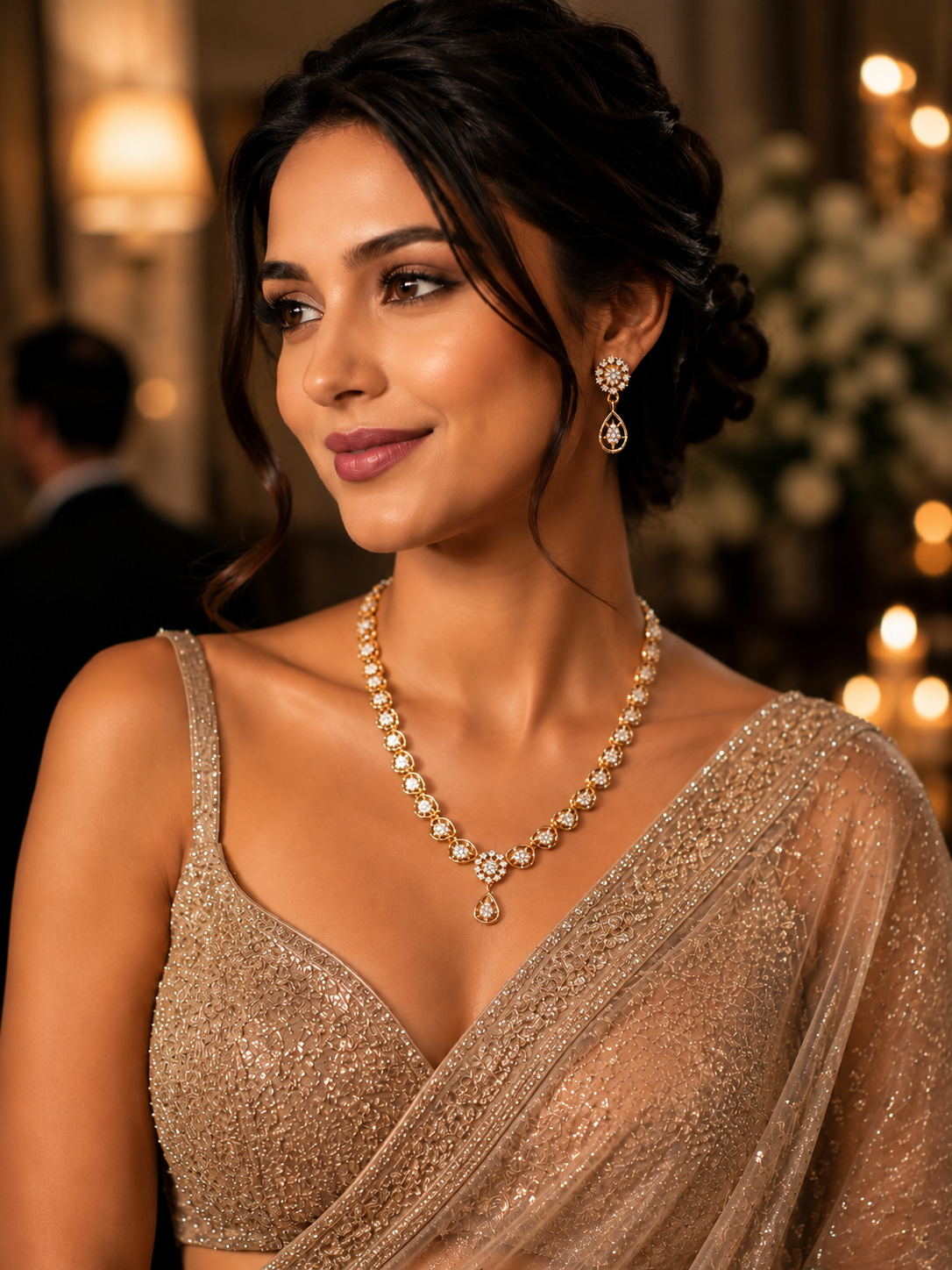 Daizy Diamond Neckless Set