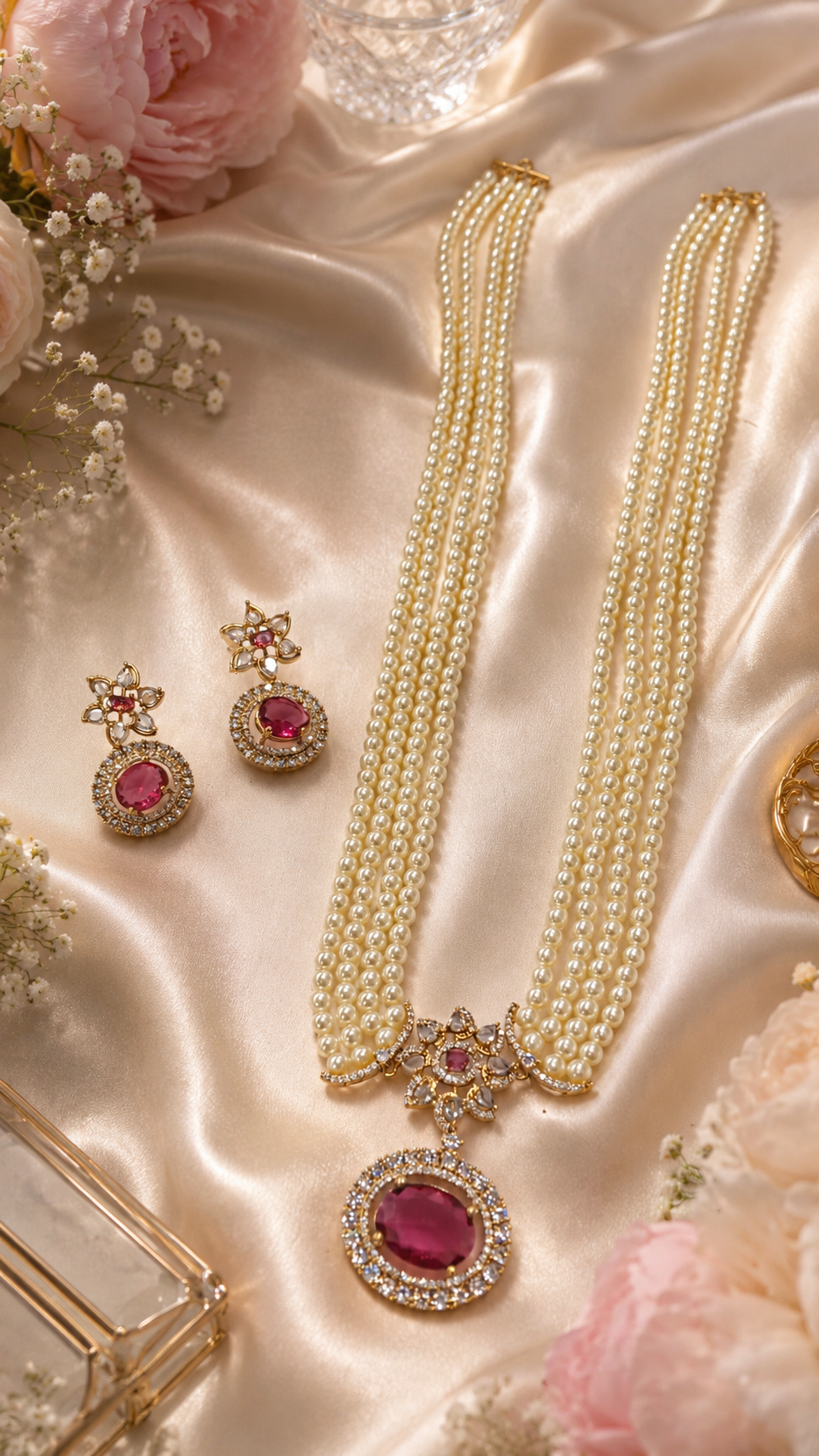 Riddhi Pearl Long Haram Set