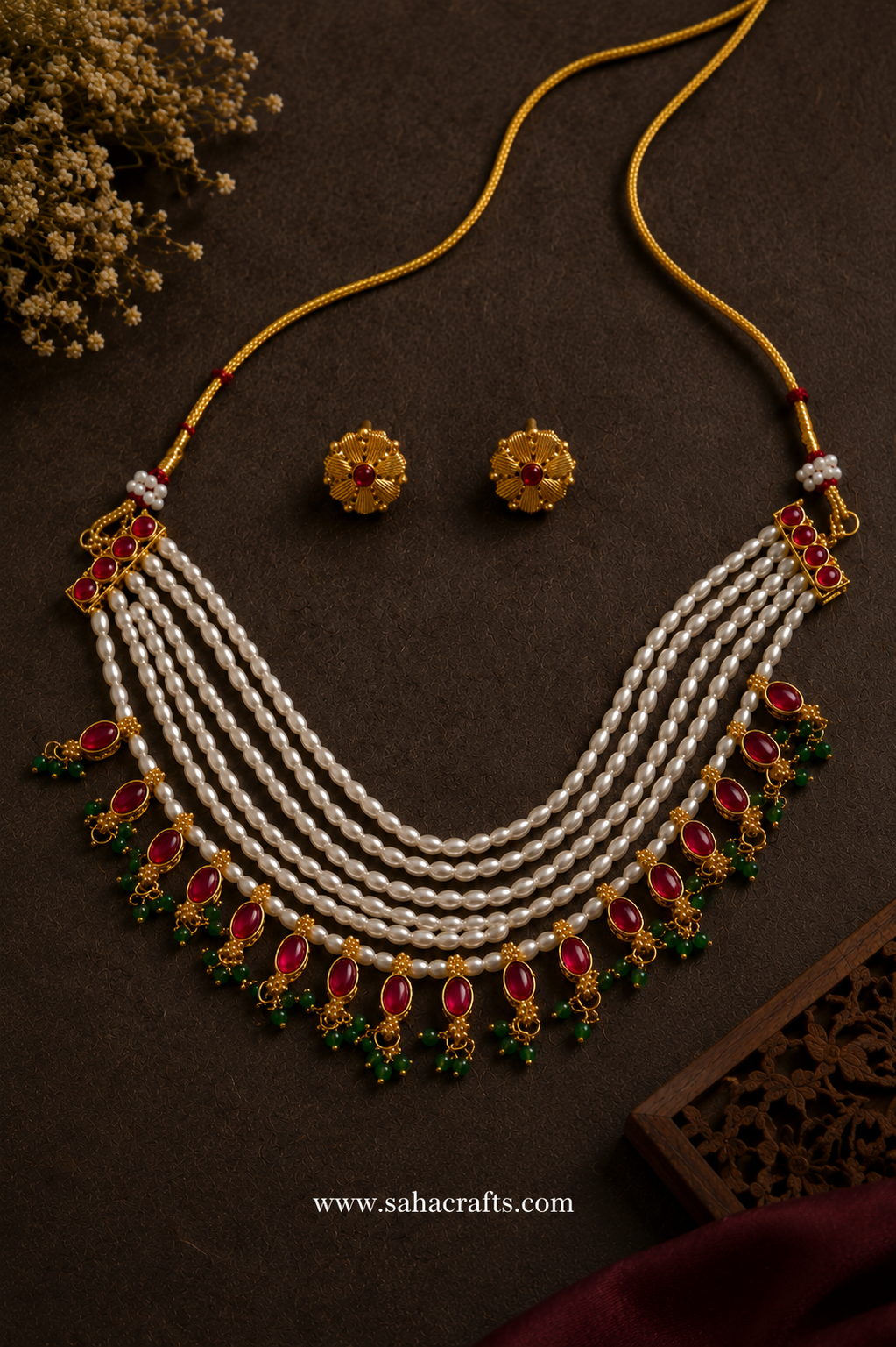 Pearl Layer Neckless Set