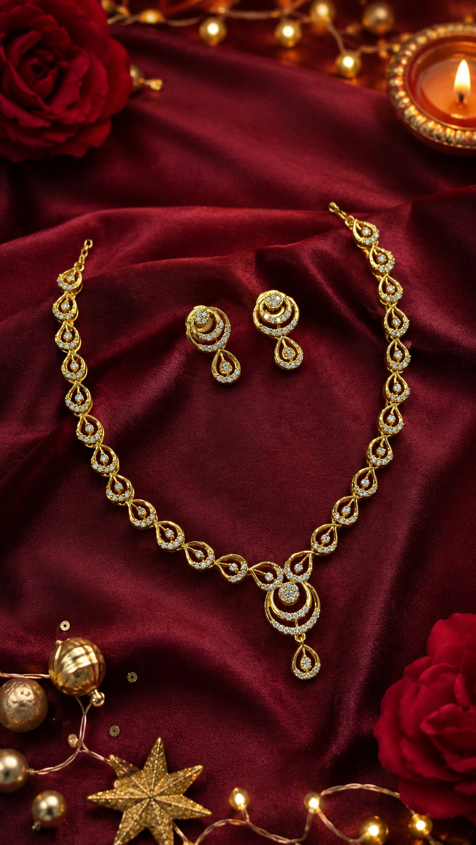 Naqsh Diamond Neckless Set