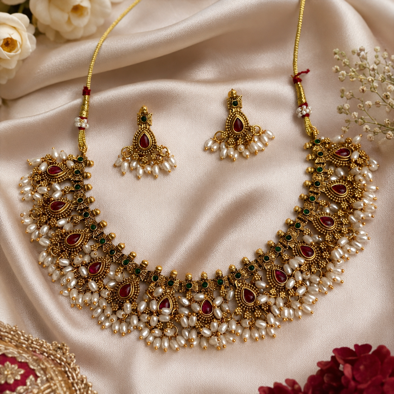 Manohari Gold Neckless Set