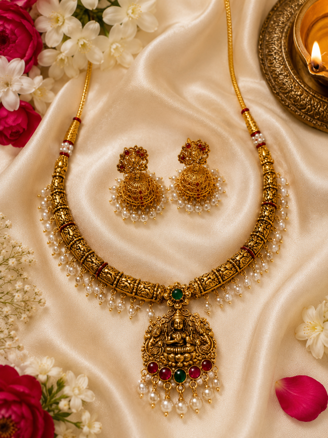 Shree Lakhsmi Gold Neckless Set