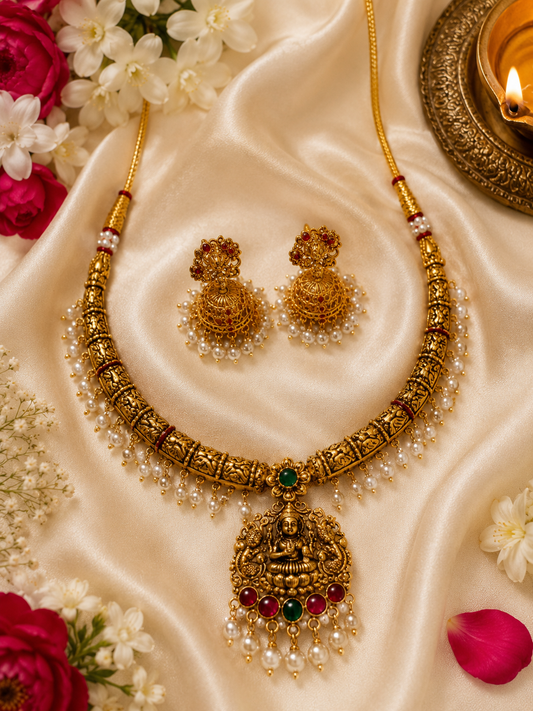 Shree Lakhsmi Gold Neckless Set