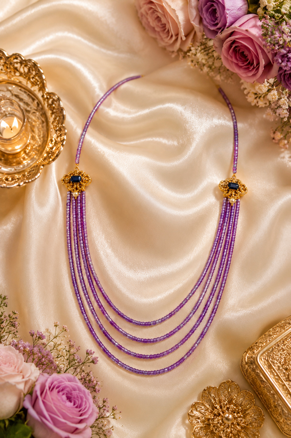 Dhrati Purple Long Haram Set