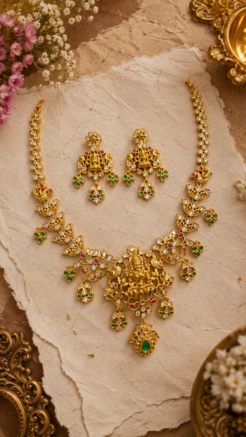 Laxmi Gold Neckless Set