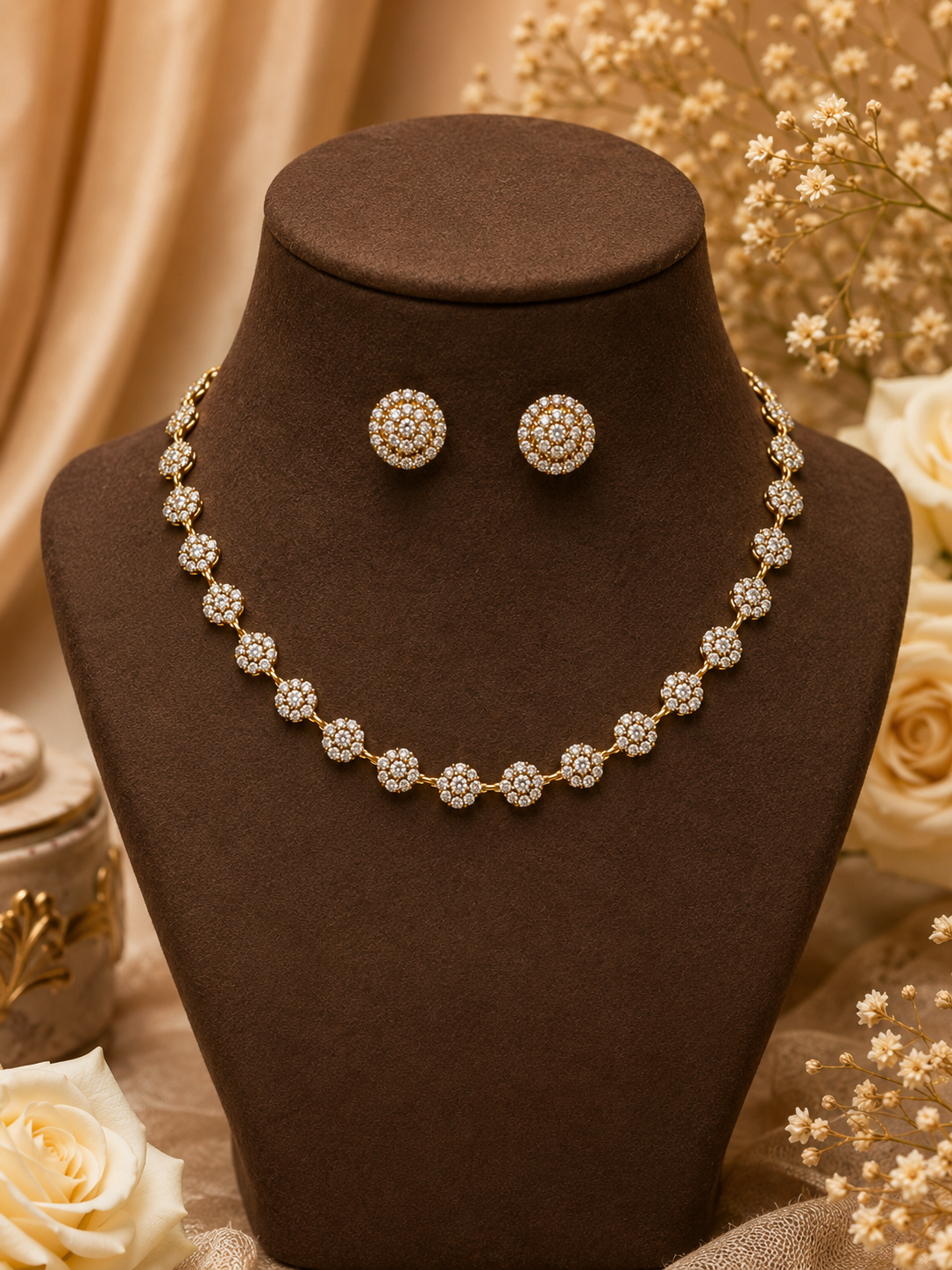 Jaaslin Diamond Neckless Set
