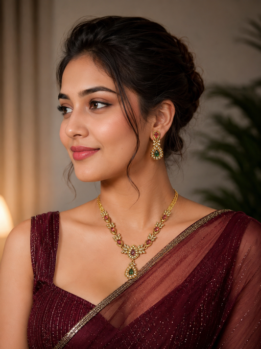Ragini Semi-Precious Stones Neckless Set
