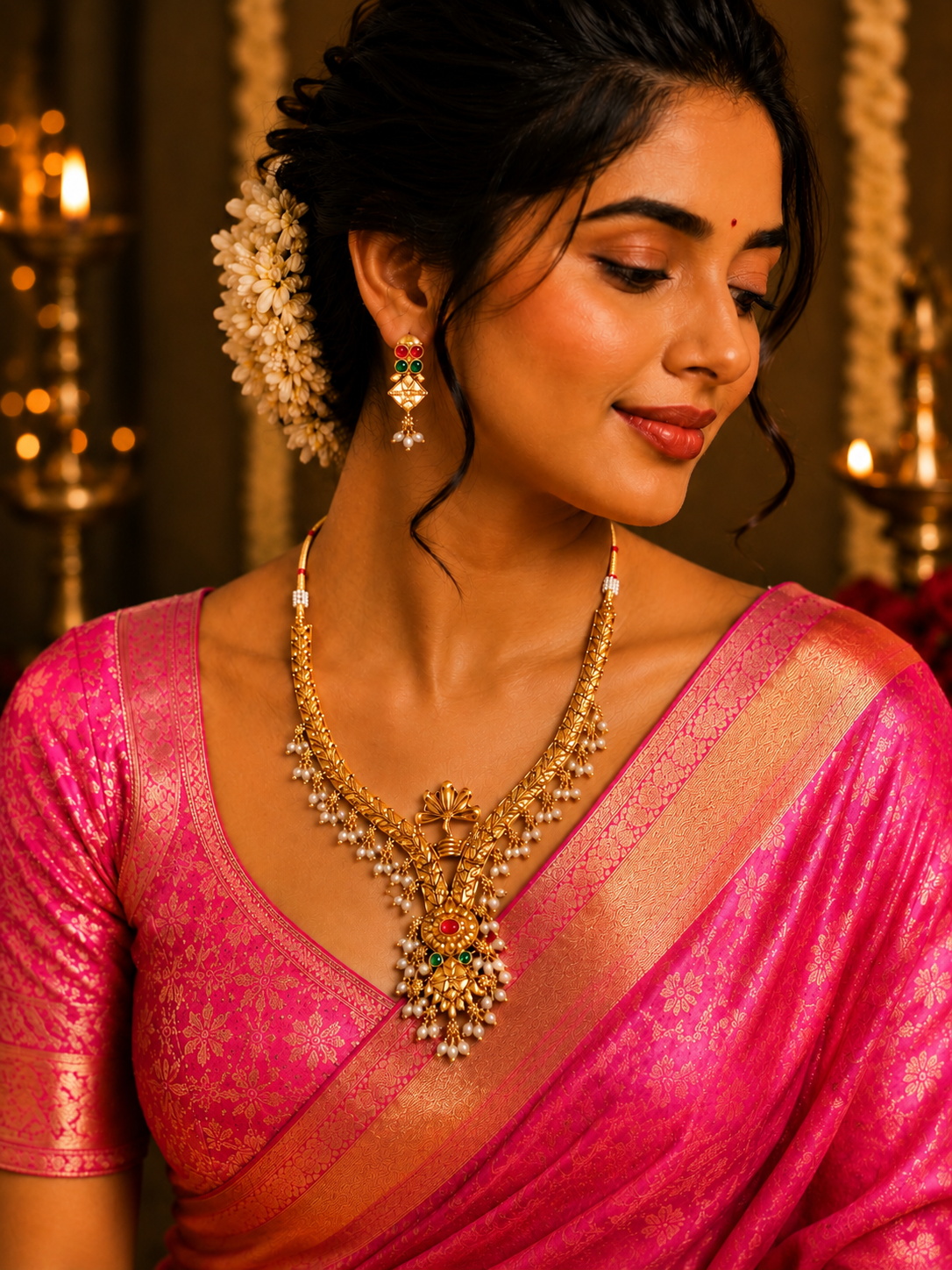 Shesha Gold Neckless Set