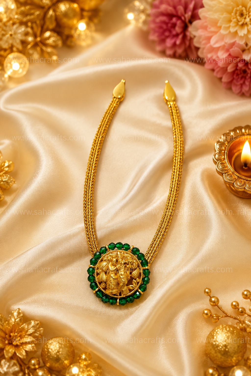 Meenakshi Emerald Choker Set
