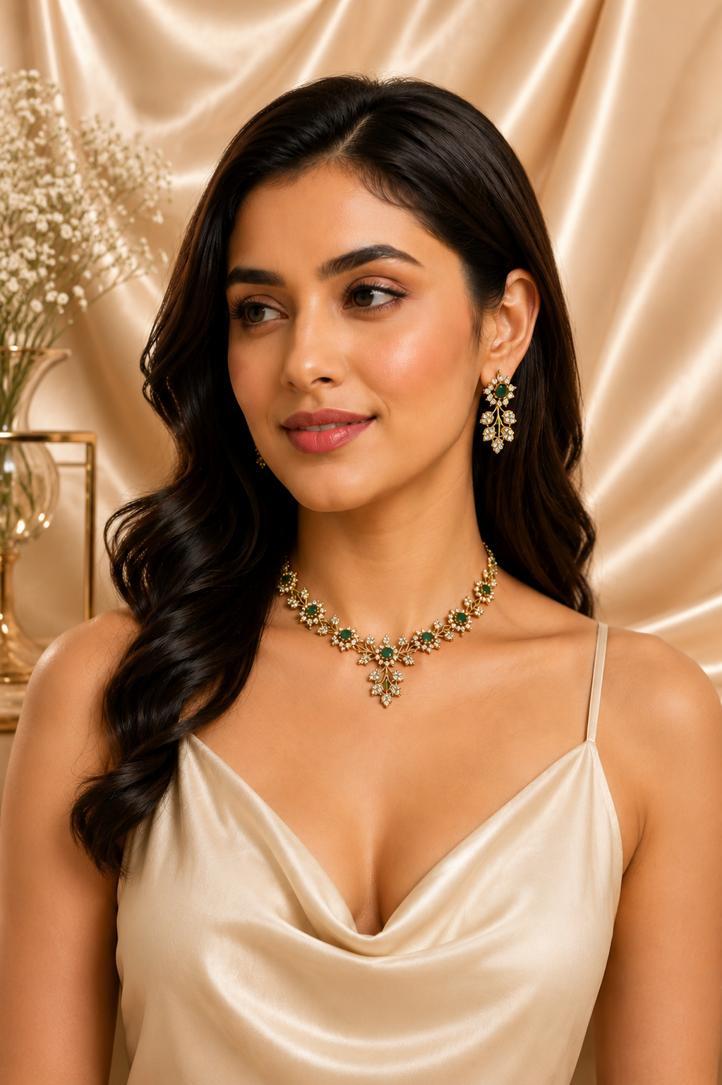 Kalakrita Emerald Neckless Set
