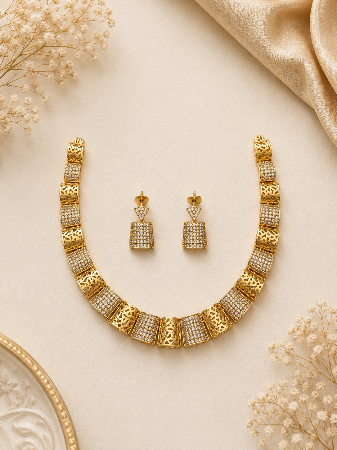 Pooja Diamond Neckless Set
