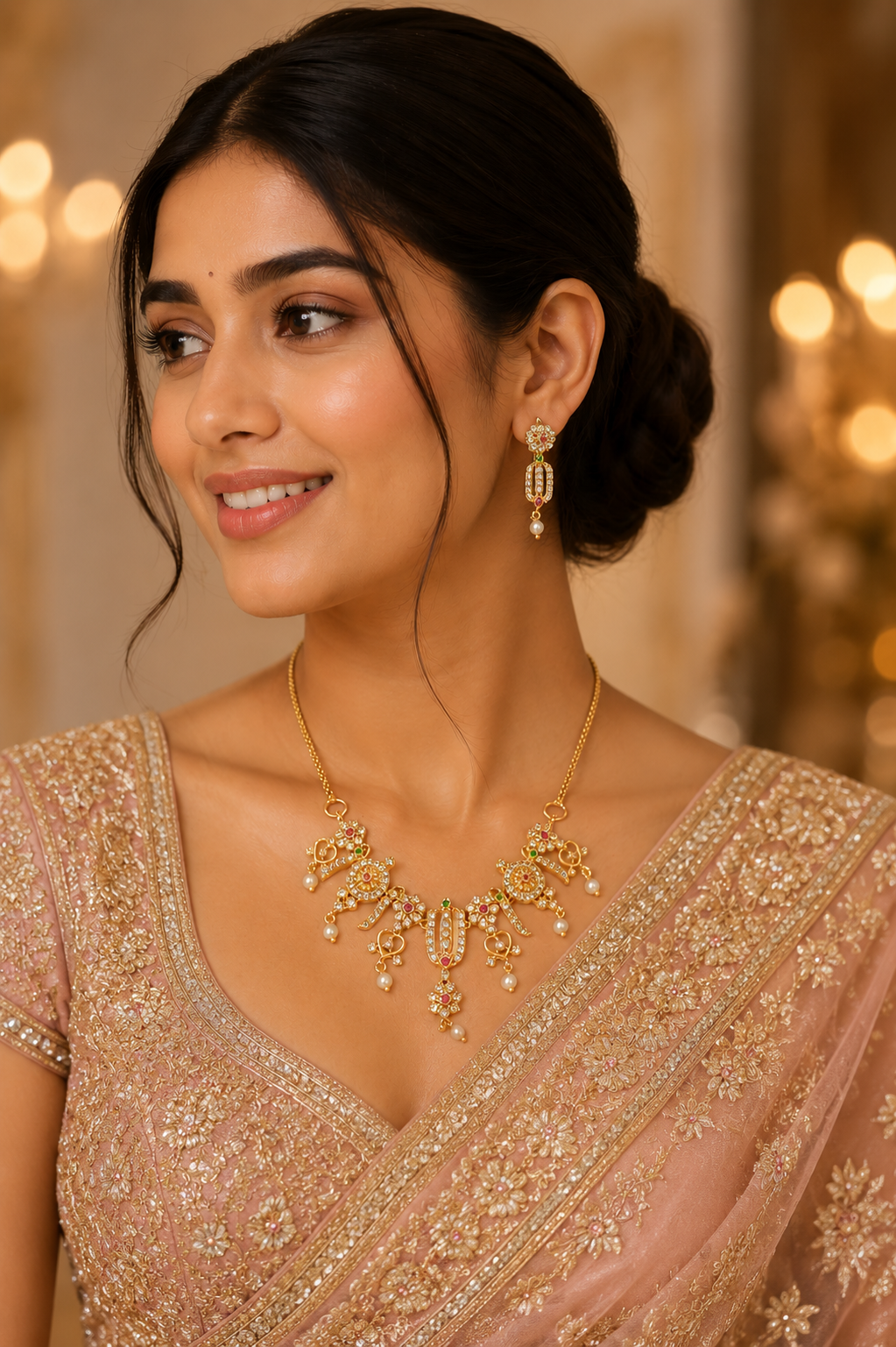 Aaishani Choker Set With Matching Earrings