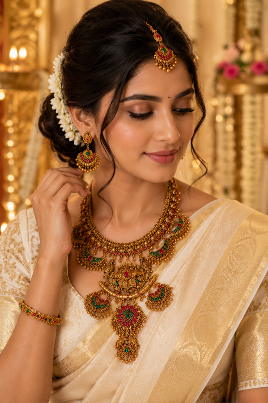 Morni Gold Neckless Set