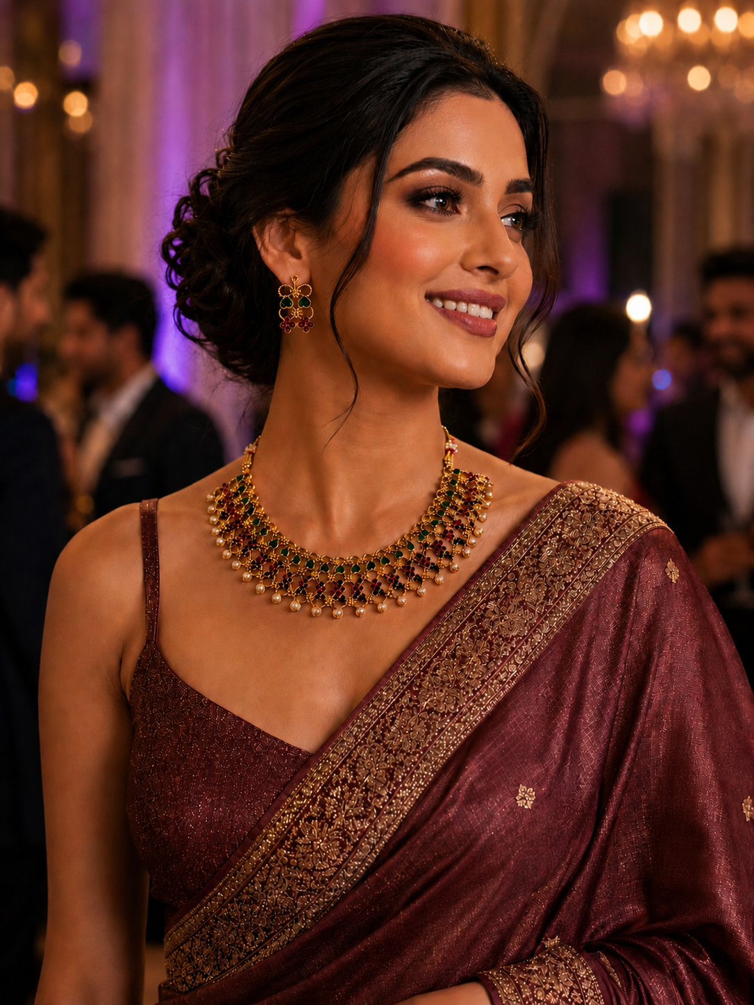 Ritvi Gold Neckless Set