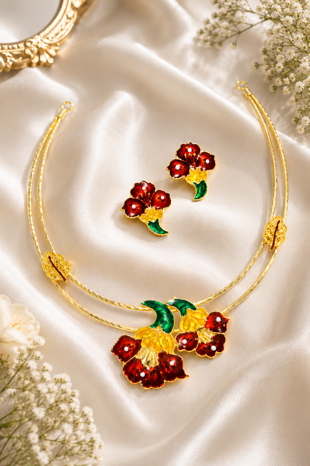 Floret Gold Necklace Set