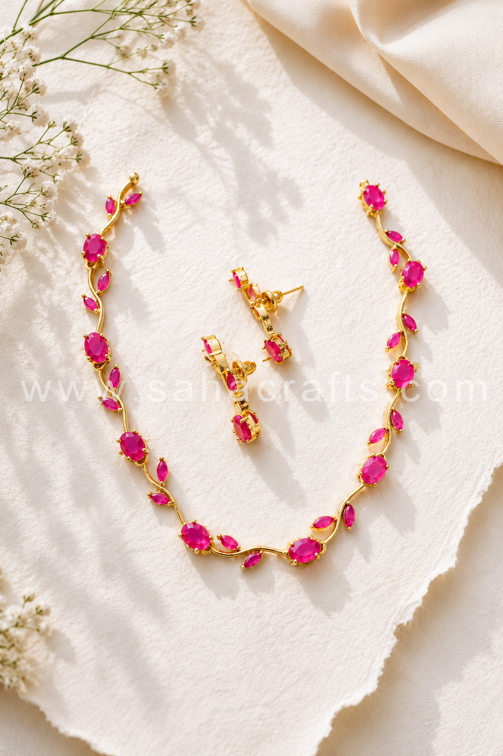 Ruby Neckless Set