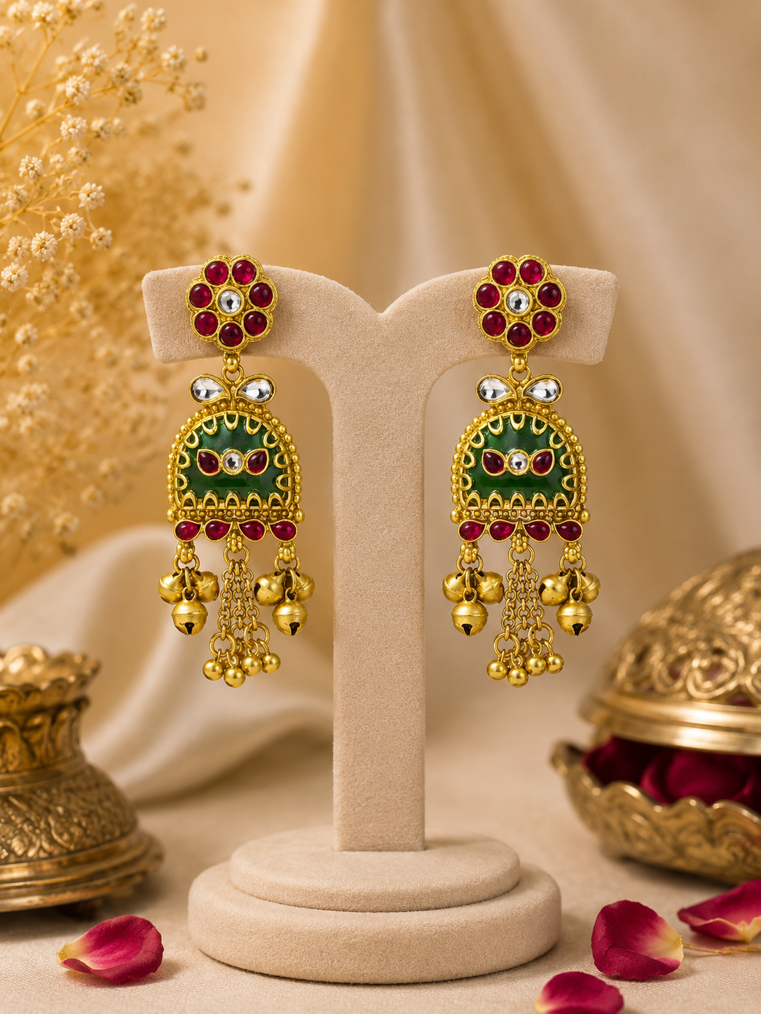 Rukmini Long Kashmiri Earrings