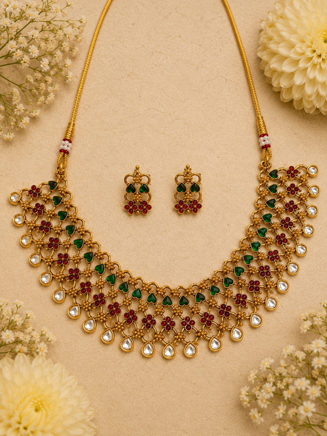 Ritvi Gold Neckless Set