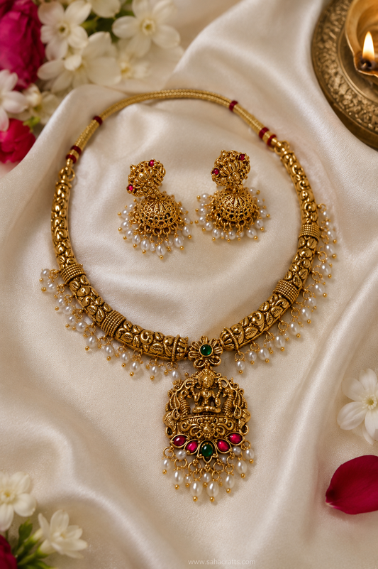 Shree Lakhsmi Gold Neckless Set