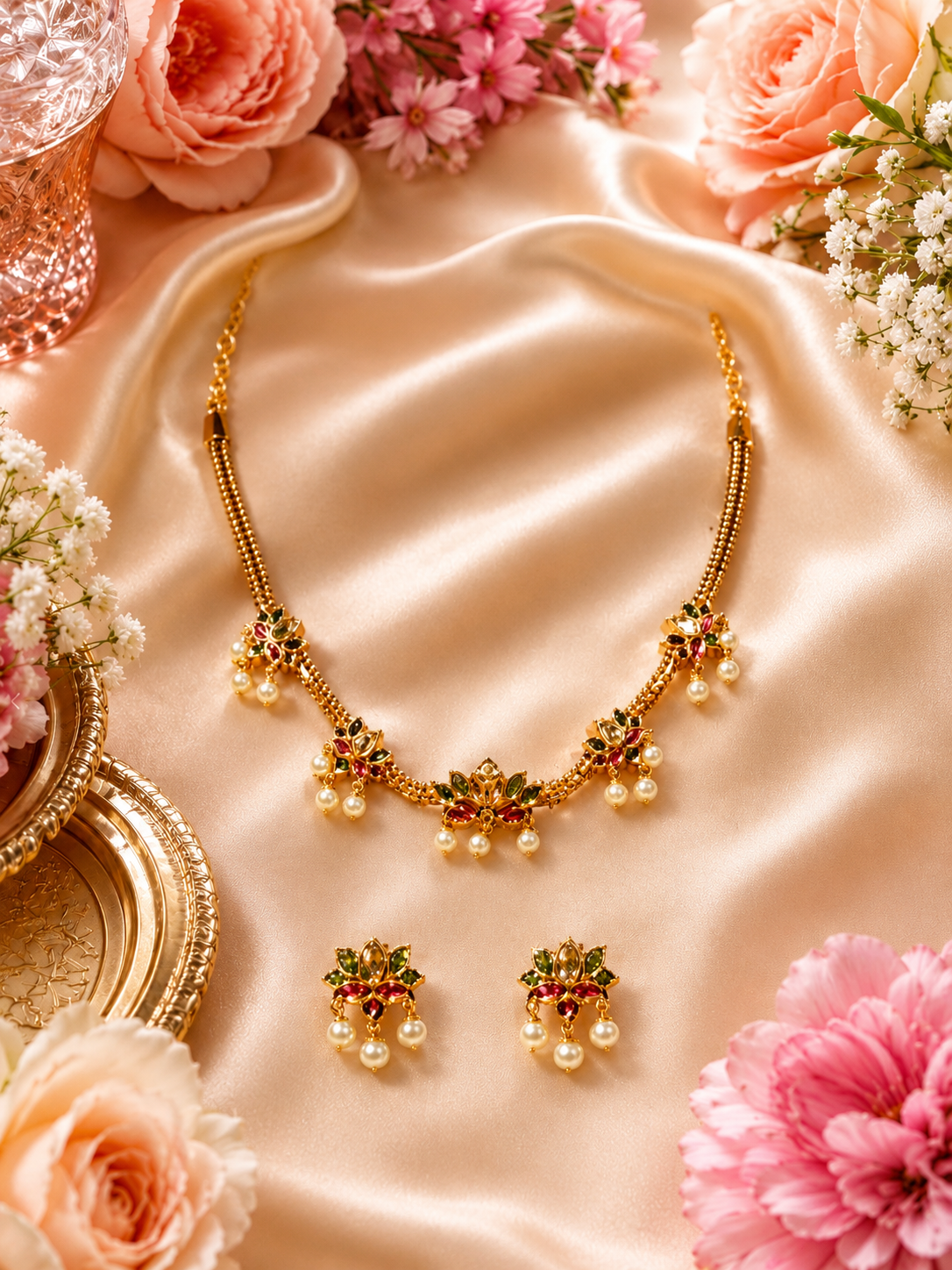 Phool Kamal Necklace Set