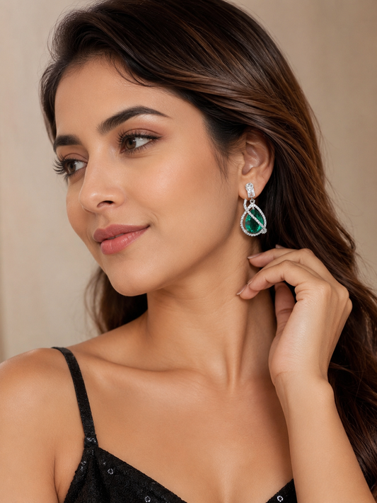 Daizy Aquamarine & Diamond Earrings