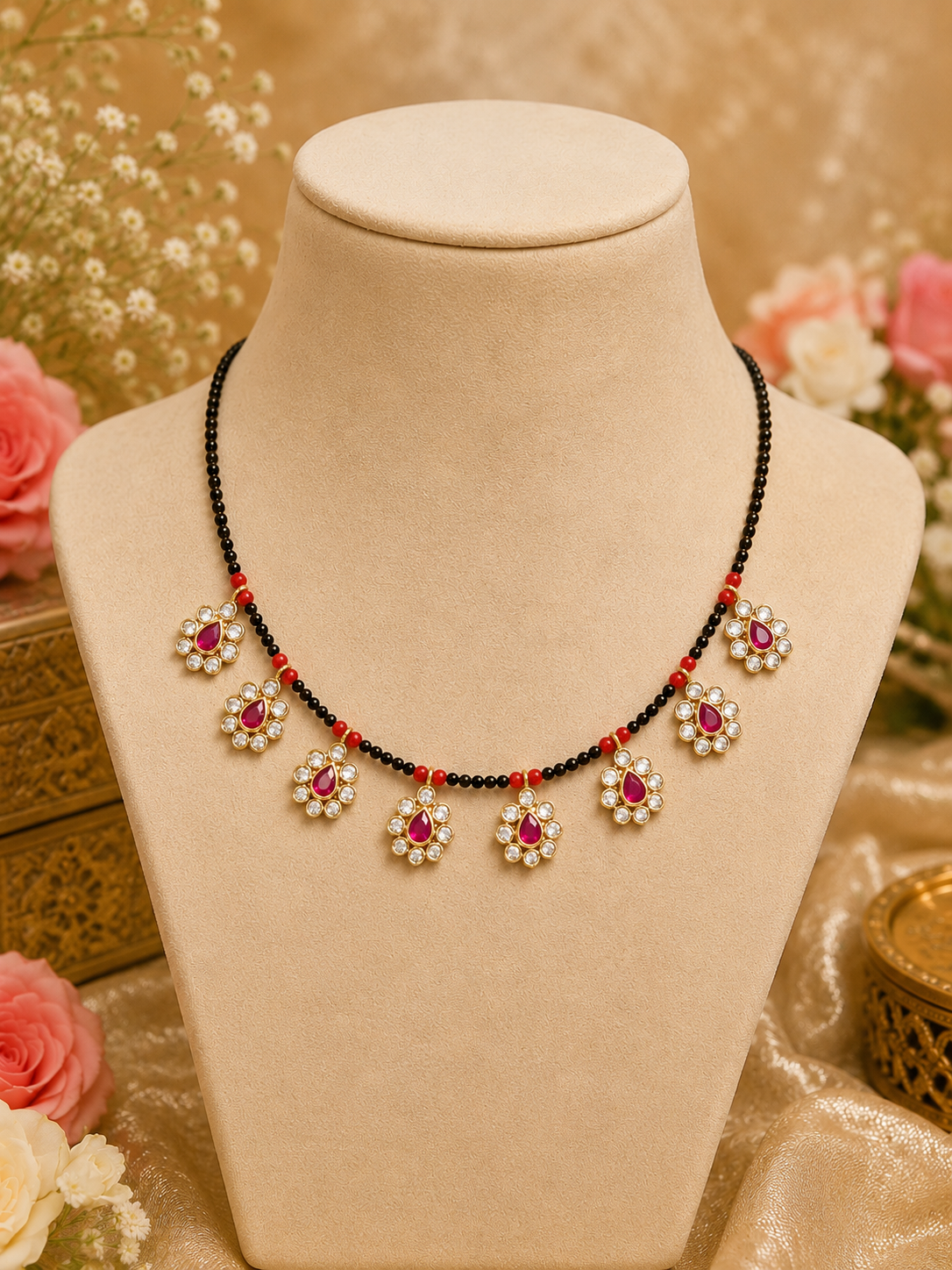 Siya Black Diamond Neckless