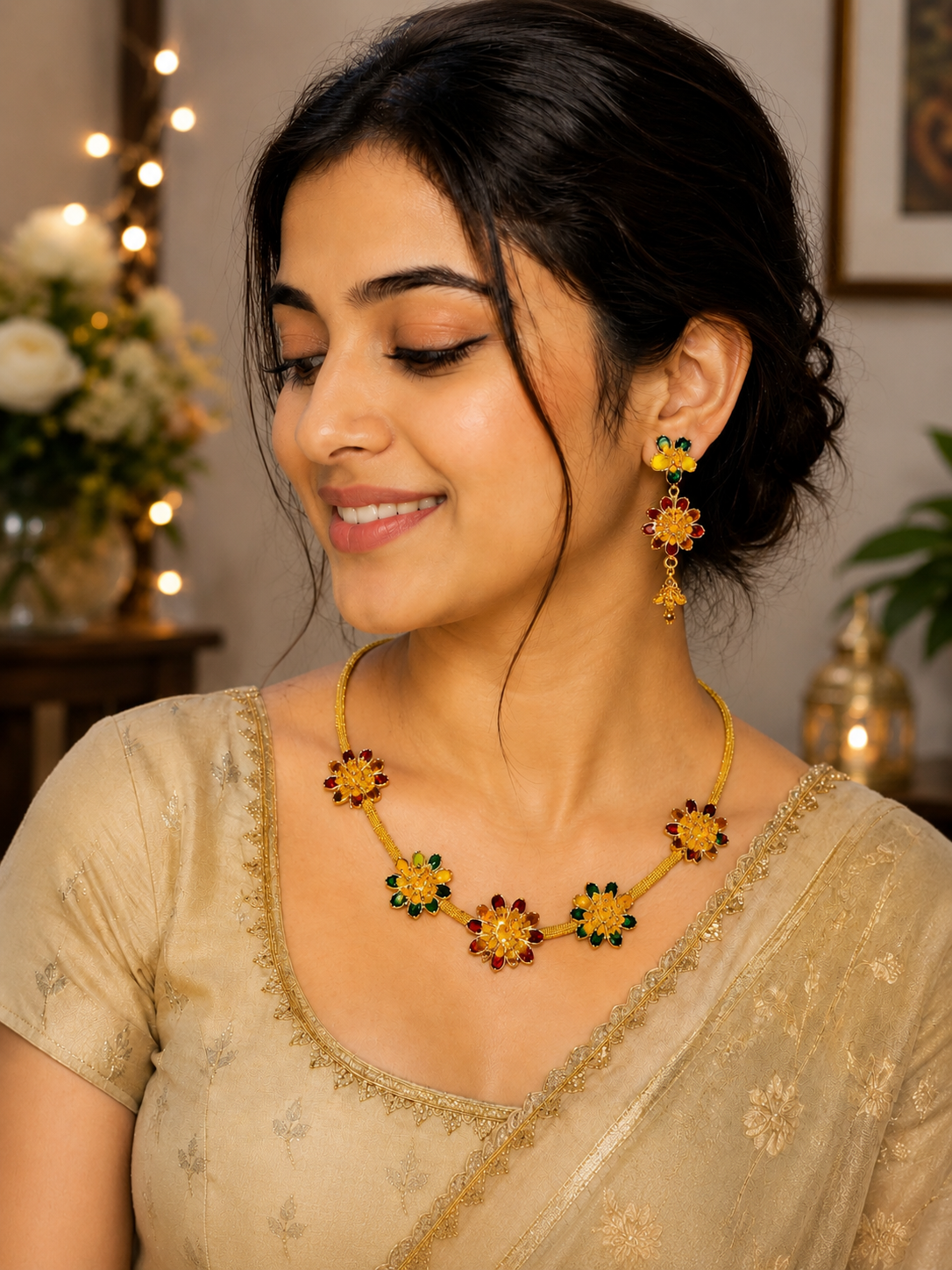 Mohini Gold Necklace Set