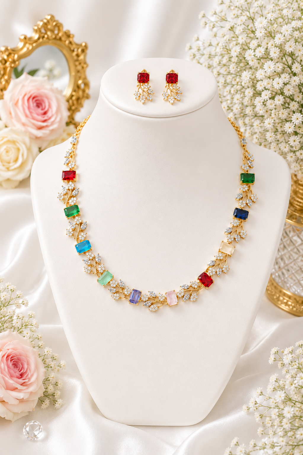 Raaya Semi-precious Stones Necklace Set