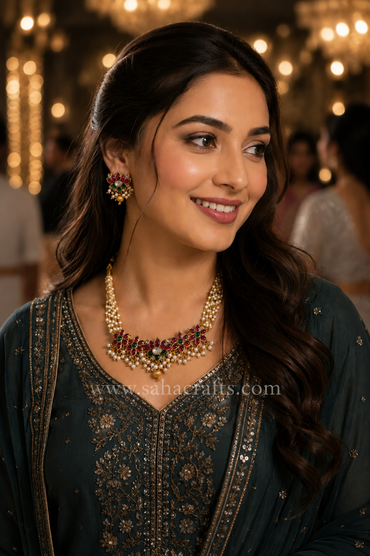 Prachi Gold Neckless Set