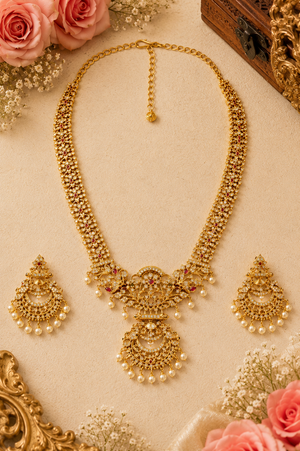 Shubh Laxmi Long Haram Set
