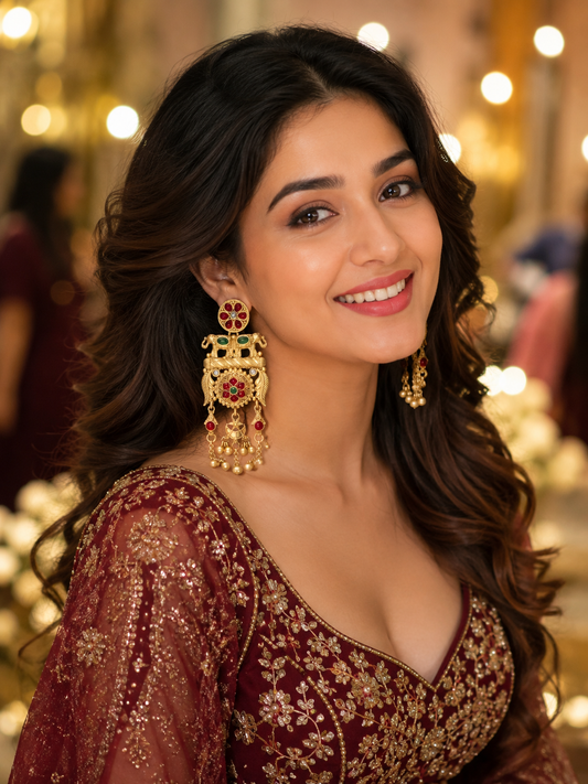 Raani Long Kashmiri Earrings