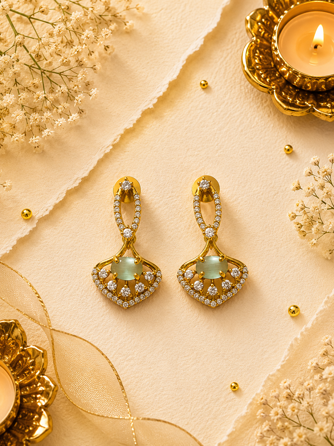Rajni Aqua Neckless Set