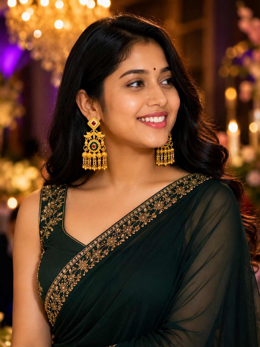 Sohini Long Kashmiri Earrings