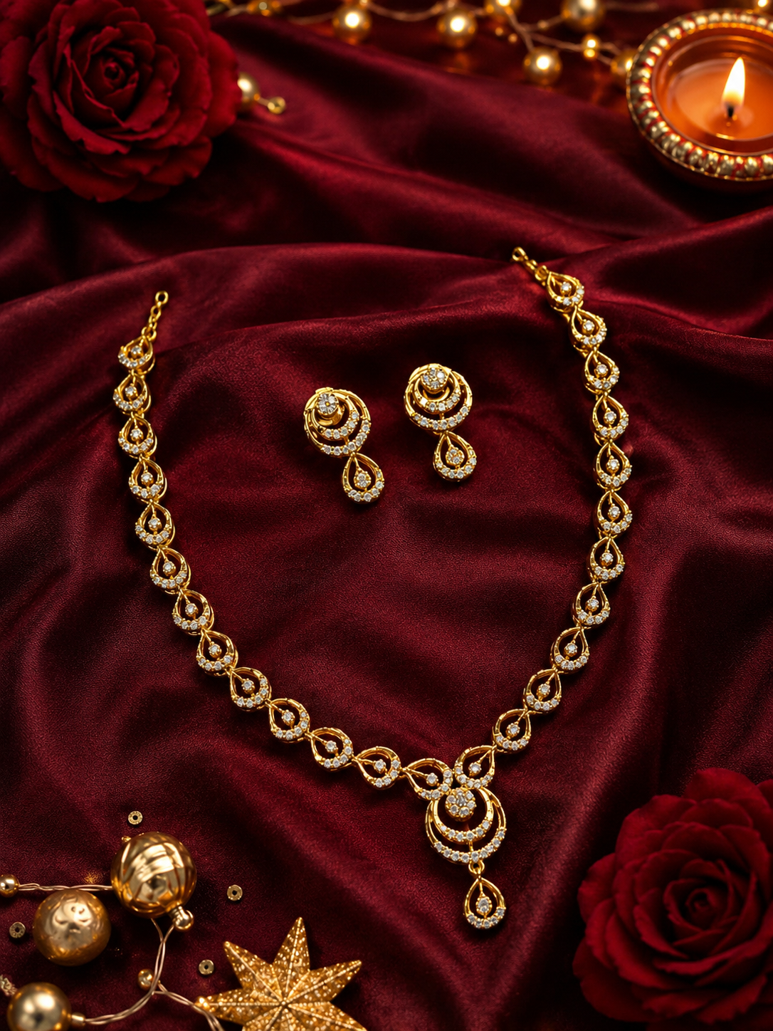 Naqsh Diamond Neckless Set
