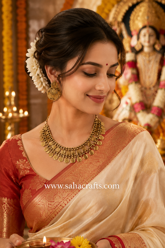 Preyashi Gold Neckless Set