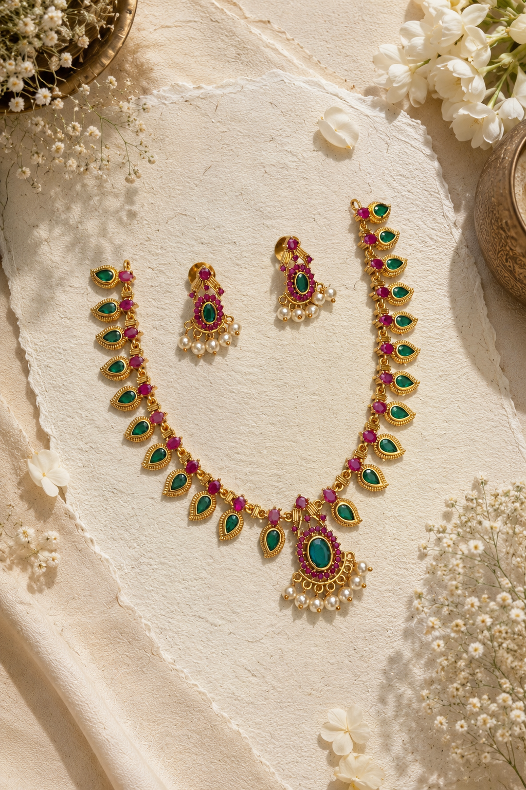 Sakhii Gold Neckless Set