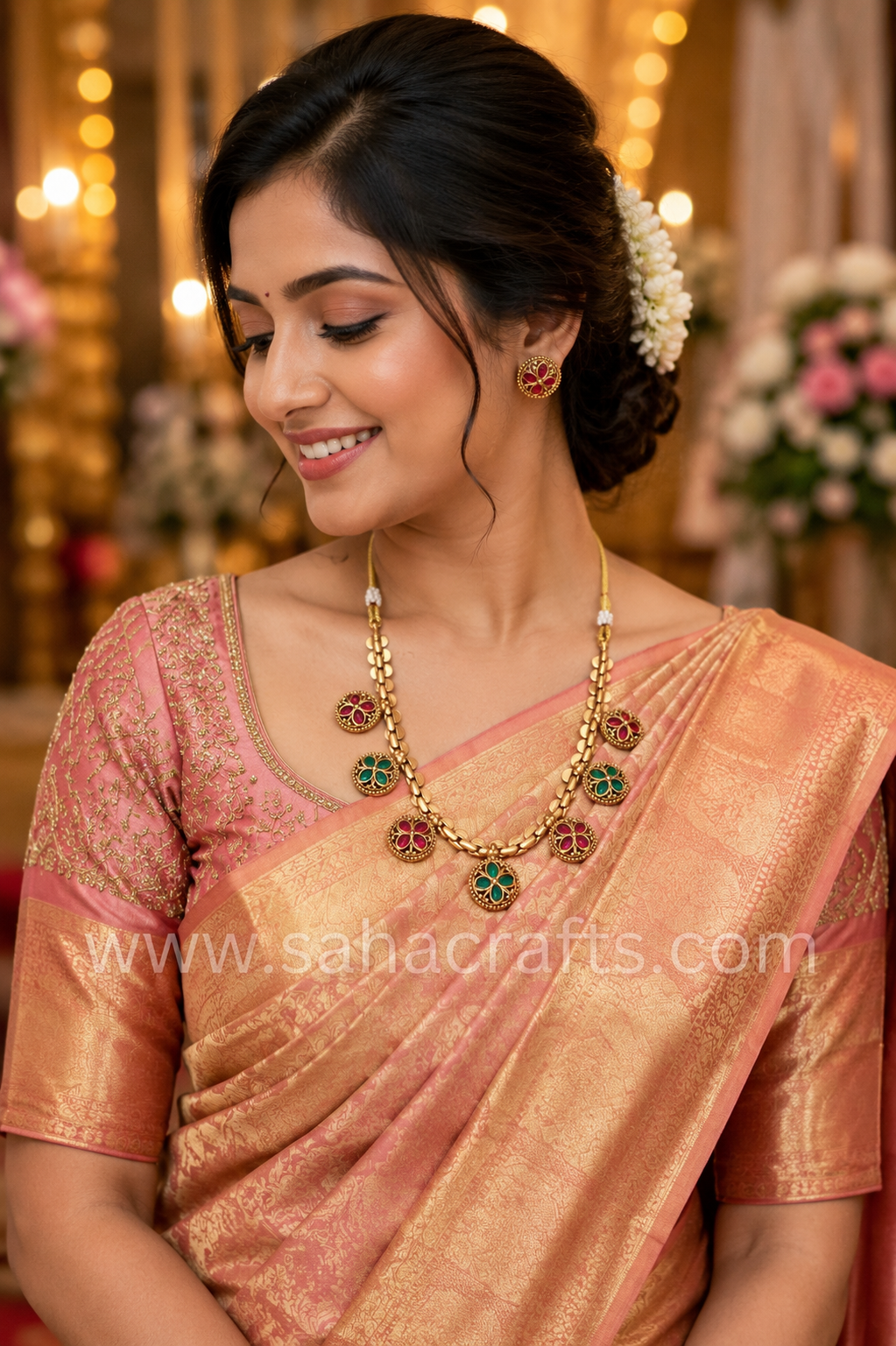 Haripriya 2-in-1 Gold Neckless Set
