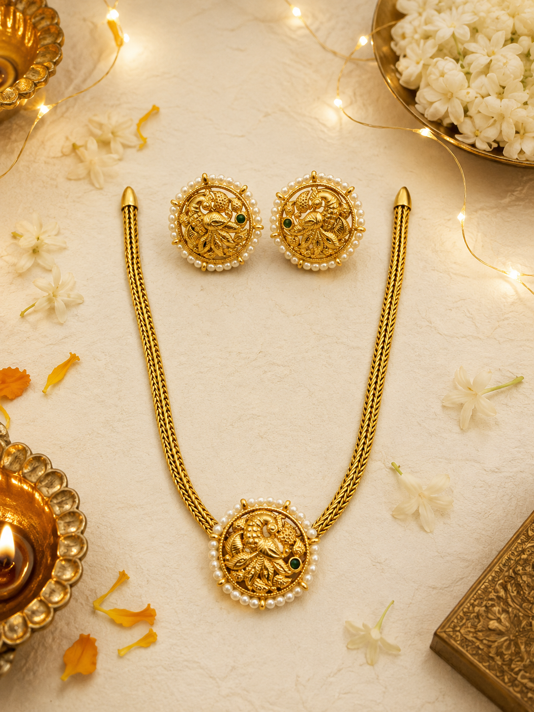 Meenakshi Moti Choker Set