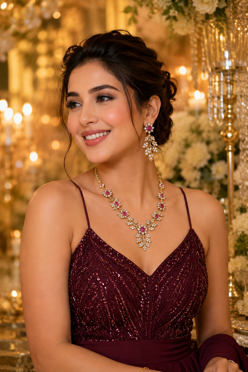 Kalakrita Ruby Neckless Set
