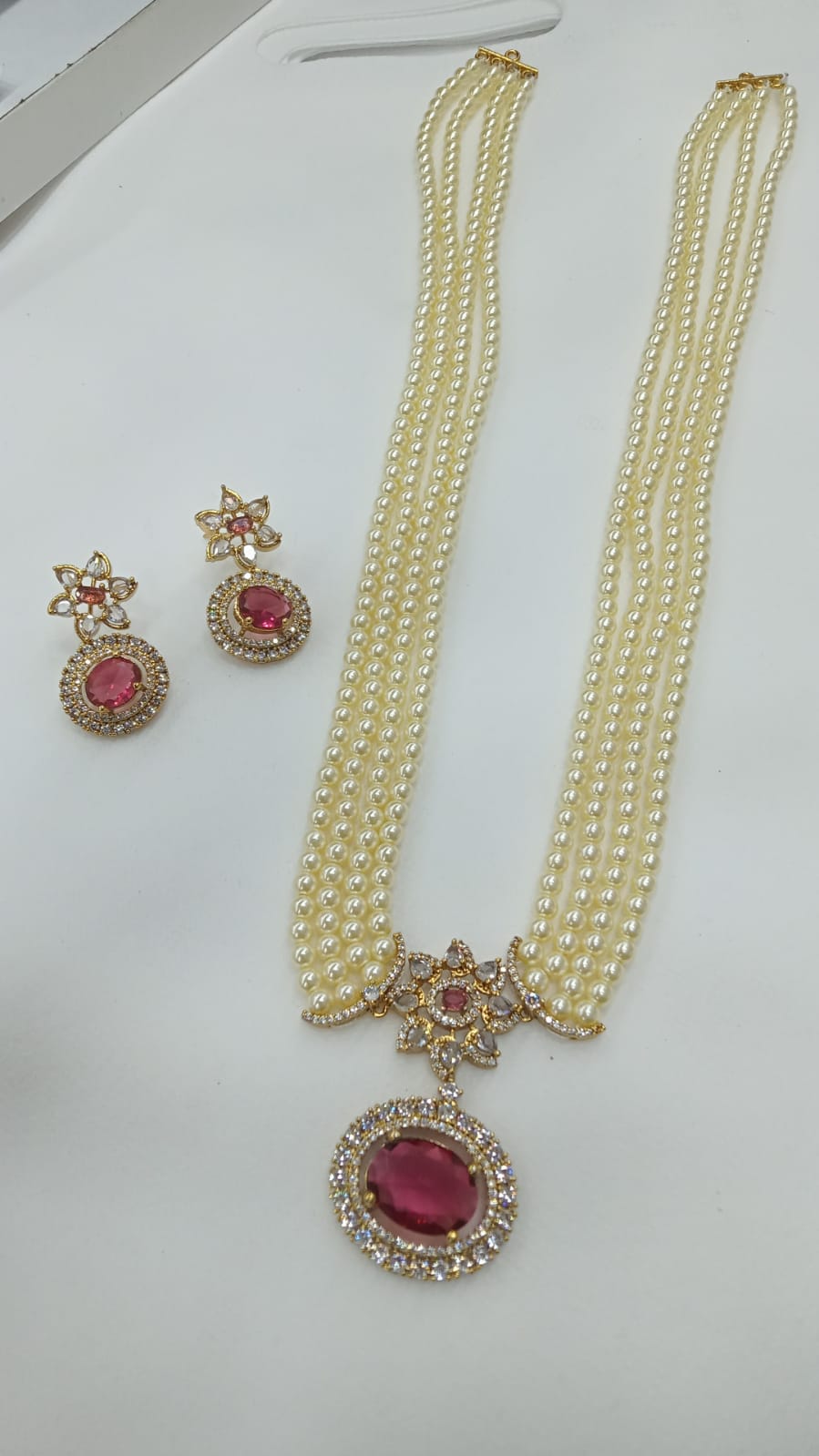 Riddhi Pearl Long Haram Set